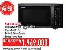Promo Harga SHARP Microwave Inverter R-650GX(BS)  - Hypermart
