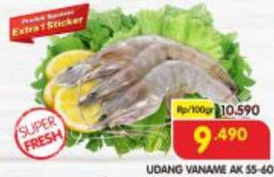 Promo Harga Udang Vanamae AK55-60 100 gr - Superindo