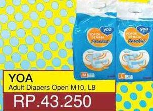 Promo Harga YOA Adult Diapers M10, L8  - Yogya