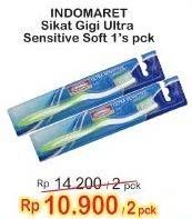 Promo Harga INDOMARET Sikat Gigi Ultra Sensitive Soft  - Indomaret