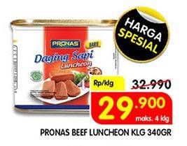 Promo Harga PRONAS Daging Sapi Luncheon 340 gr - Superindo