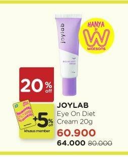 Promo Harga JOYLAB Eye On Diet Eye Cream 20 gr - Watsons