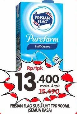 Promo Harga FRISIAN FLAG Susu UHT Purefarm All Variants 900 ml - Superindo