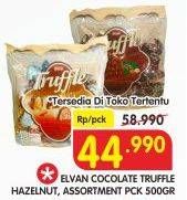 Promo Harga ELVAN Chocolate Truffle Hazelnut, Assortment 500 gr - Superindo