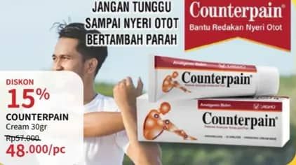 Promo Harga Counterpain Obat Gosok Cream 30 gr - Guardian