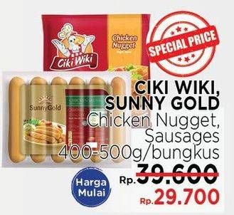 Promo Harga Ciki Wiki Chicken Nugget, Sunny Gold Sausages  - LotteMart
