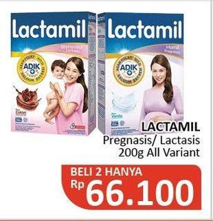 Promo Harga LACTAMIL Pregnasis/Lactasis Susu Bubuk  - Alfamidi
