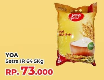 Promo Harga YOA Beras Setra IR-64 5000 gr - Yogya