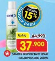 Promo Harga SANITER Fabric Disinfectant Spray Eucalyptus 200 ml - Superindo