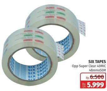 Promo Harga SIX TAPES Opp Super Clear  - Lotte Grosir