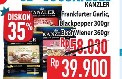 Promo Harga Kanzler Frankfurter/Beef Wiener  - Hypermart