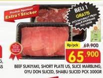 Promo Harga Sapi Sukiyaki/Beef Short Plate Slice/Daging Slice Marbling/Daging Gyudon Slice/Sapi Shabu-shabu   - Superindo