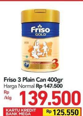 Promo Harga FRISO Gold 3 Susu Pertumbuhan Plain 400 gr - Carrefour