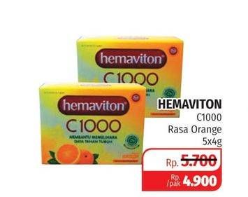 Promo Harga HEMAVITON C1000 Orange per 5 sachet 4 gr - Lotte Grosir