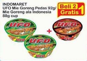 Promo Harga NISSIN UFO Mie Instan Goreng Ala Indonesia, Goreng Pedas per 2 pcs 88 gr - Indomaret
