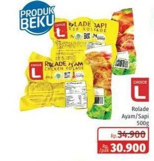 Promo Harga CHOICE L Rolade Ayam, Sapi 500 gr - Lotte Grosir