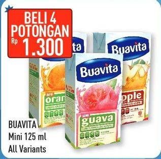 Promo Harga BUAVITA Fresh Juice All Variants per 4 pcs 125 ml - Hypermart