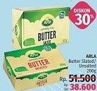 Promo Harga ARLA Butter Salted, Unsalted 200 gr - LotteMart