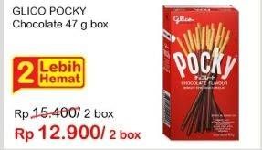 Promo Harga GLICO POCKY Stick Chocolate Flavour per 2 box 47 gr - Indomaret