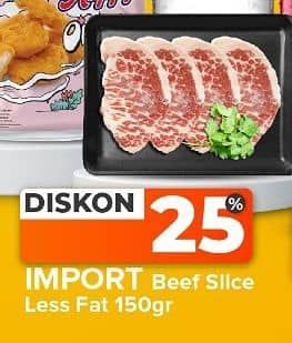 Promo Harga Beef Slice Less Fat per 150 gr - Yogya