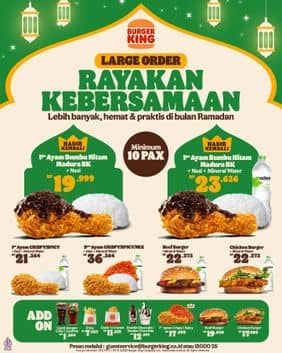 Promo Harga Large Order  - Burger King