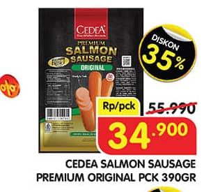 Promo Harga Cedea Premium Salmon Sausage Cheese 390 gr - Superindo