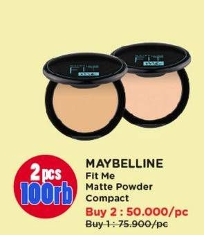 Promo Harga Maybelline Fit Me Matte + Poreless Powder 8 gr - Watsons
