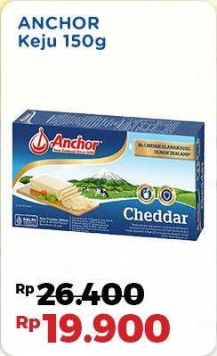 Promo Harga Anchor Cheddar Cheese 150 gr - Indomaret