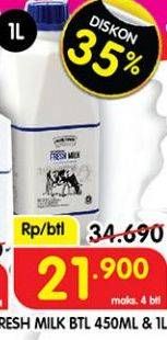 Promo Harga HOMETOWN Fresh Milk Plain 1000 ml - Superindo