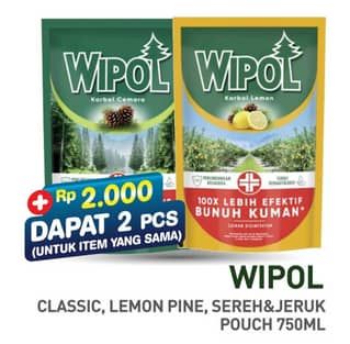 Promo Harga Wipol Karbol Wangi Cemara, Lemon, Sereh Jeruk 750 ml - Hypermart
