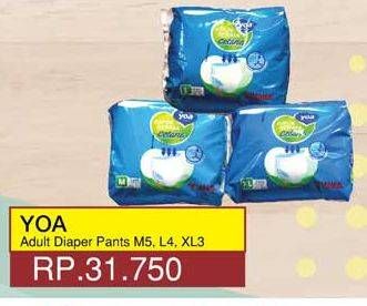 Promo Harga YOA Adult Diapers Pants M5, L4, XL3  - Yogya