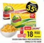 Golden Farm French Fries 500 gr Diskon 34%, Harga Promo Rp18.900, Harga Normal Rp29.076, Khusus Member