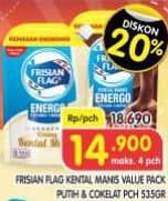 Promo Harga Frisian Flag Susu Kental Manis Putih, Cokelat 535 gr - Superindo