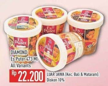 Promo Harga Diamond Es Puter All Variants 473 ml - Hypermart