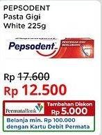 Promo Harga Pepsodent Pasta Gigi Pencegah Gigi Berlubang White 225 gr - Indomaret