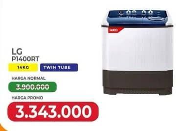 Promo Harga LG P1400RT 14kg Mesin Cuci 2 Tabung  - Yogya