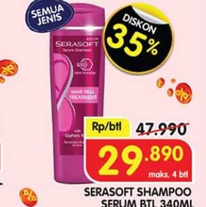 Promo Harga Serasoft Shampoo All Variants 340 ml - Superindo