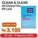 Promo Harga Clean & Clear Oil Control Film Blue 60 pcs - Indomaret