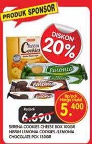Promo Harga SERENA Cheese Cookies / NISSIN Lemonia 130g  - Superindo