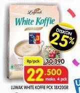 Promo Harga Luwak White Koffie All Variants per 18 sachet 20 gr - Superindo