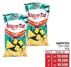 Promo Harga Happy Tos Tortilla Chips Jagung Bakar/Roasted Corn 140 gr - Lotte Grosir