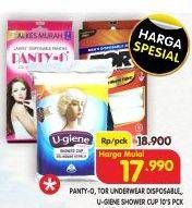 Promo Harga Panty-o Ladies Disposable Panties/U-GIENE Shower Cup  - Superindo