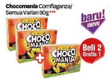 Promo Harga CHOCO MANIA Choco Chip Cookies Cornflaganza, All Variants per 2 box 90 gr - Carrefour
