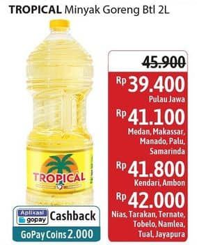 Promo Harga Tropical Minyak Goreng 2000 ml - Alfamidi