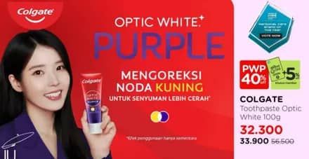 Promo Harga Colgate Toothpaste Optic White 100 gr - Watsons