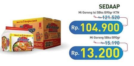 Promo Harga Sedaap Mie Goreng Original per 5 pcs 90 gr - Hypermart