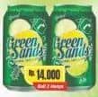 Promo Harga Green Sands Minuman Soda Lime Apple 330 ml - Alfamart