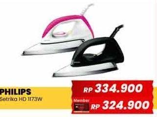 Promo Harga Philips HD 1173 | Dry Iron  - Yogya