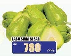 Promo Harga Labu Siam Besar per 100 gr - Hari Hari