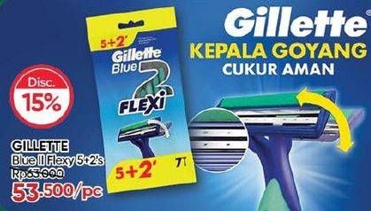 Promo Harga Gillette Blue II Flexi 7 pcs - Guardian